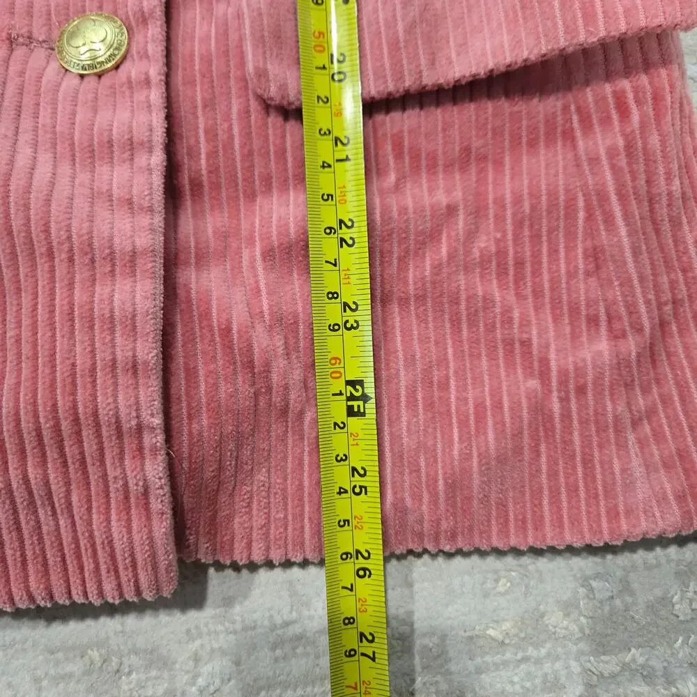 Rowing Blazers Target Pink Blazer Jacket Double Breasted Corduroy Academia Small - Picture 7 of 7